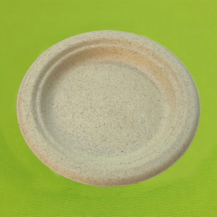 প্রাকৃতিক রঙ ডিসপোজেবল ফাইবার গোল প্লেট