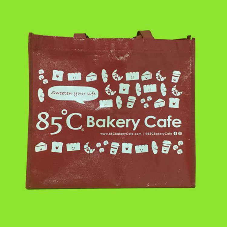 বাইরে প্রলিপ্ত ফিল্ম সহ অ বোনা শপিং ব্যাগ